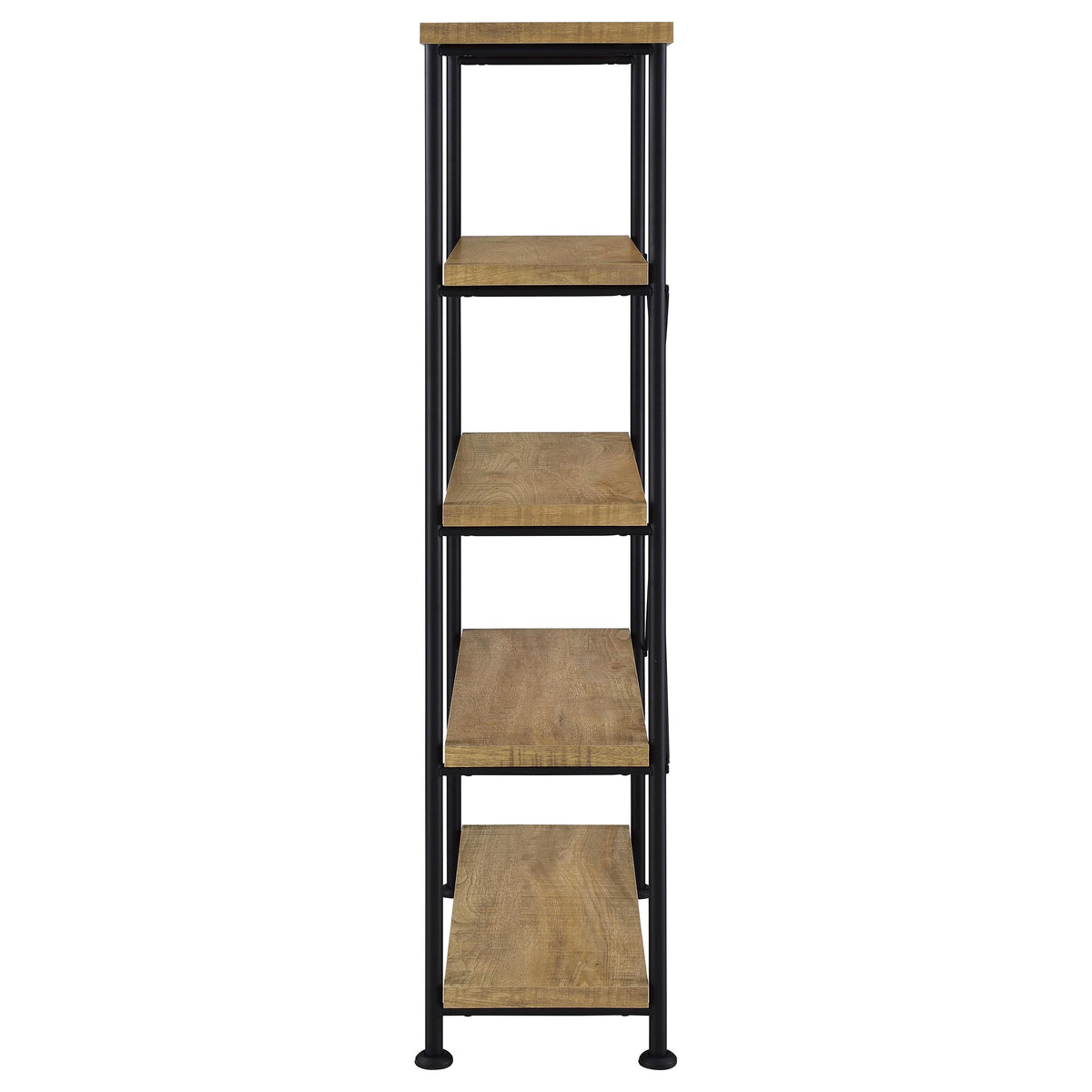 Analiese 47" Writing Desk & 63" Bookshelf - Rustic Mango Finish with Black Metal Frame – view 17
