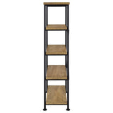 Analiese 47" Writing Desk & 63" Bookshelf - Rustic Mango Finish with Black Metal Frame – view 17