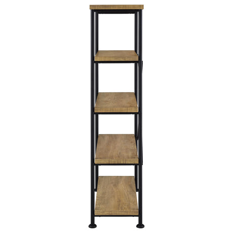 Analiese 47" Writing Desk & 63" Bookshelf - Rustic Mango Finish with Black Metal Frame – view 17
