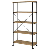 Analiese 47" Writing Desk & 63" Bookshelf - Rustic Mango Finish with Black Metal Frame – view 19