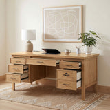 Vermes Home Office Collection - 66" Computer Desk (7 Drawers)