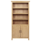 Vermes Home Office Collection - Writing Desk, 7-Drawer Computer Desk & Cabinet Bookcase with Power Outlets in Light Ash – view 11