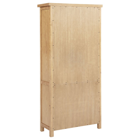 Vermes Home Office Collection - Writing Desk, 7-Drawer Computer Desk & Cabinet Bookcase with Power Outlets in Light Ash – view 12