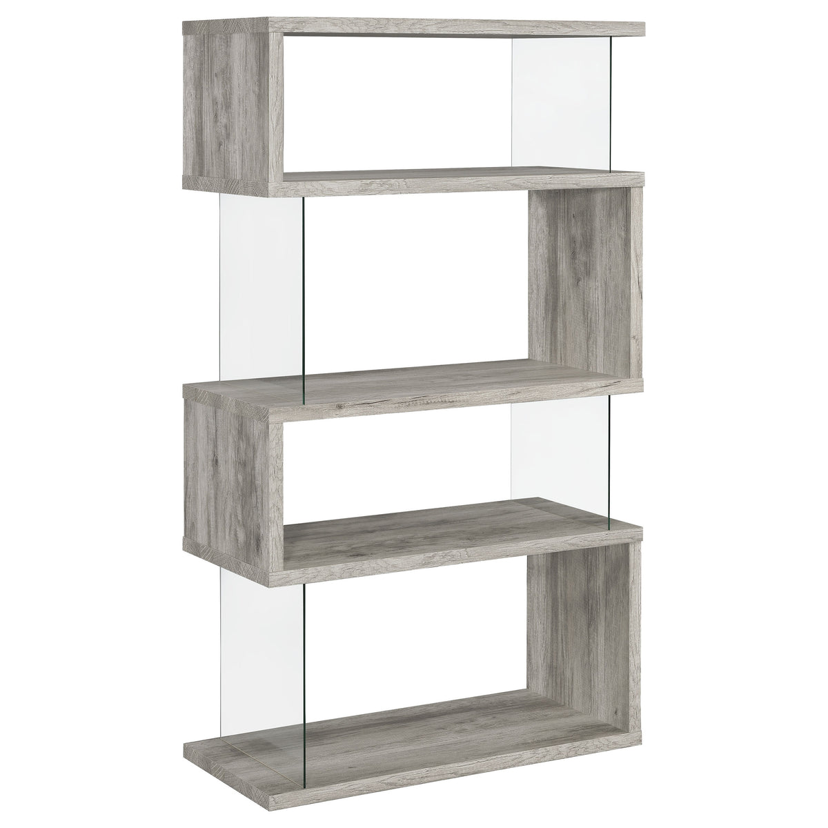 Emelle 63" Zigzag Bookshelf - 