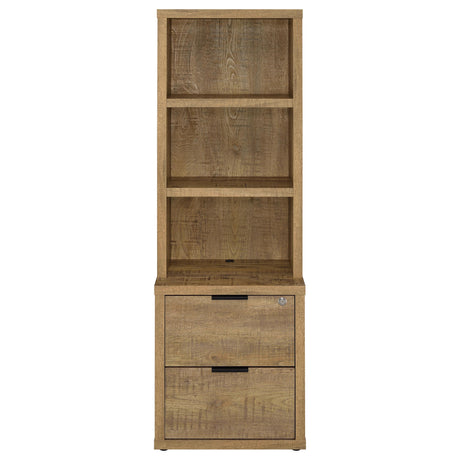 Westpark 3-Shelf Bookcase with USB Charging & Locking Drawer - Mango Finish, Single or 3-Piece Wall Unit – view 19