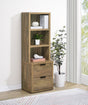 Westpark 3-Shelf Bookcase with USB Charging & Locking Drawer - Mango Finish, Single or 3-Piece Wall Unit – view 1