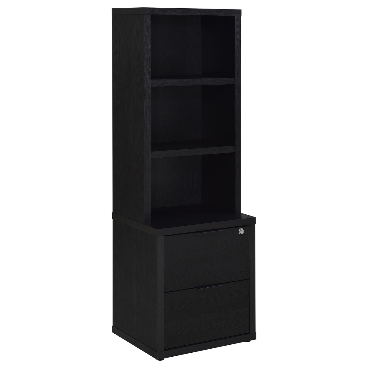 Westpark Bookcase with USB Charging & Locking Drawer - Single Bookcase
