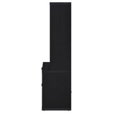 Westpark Bookcase with USB Charging & Locking Drawer - Black Oak, Single or 3-Piece Wall Unit – view 7