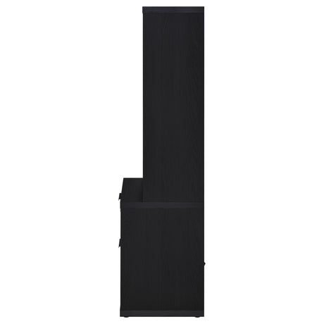Westpark Bookcase with USB Charging & Locking Drawer - Black Oak, Single or 3-Piece Wall Unit – view 7
