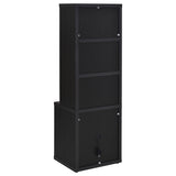 Westpark Bookcase with USB Charging & Locking Drawer - Black Oak, Single or 3-Piece Wall Unit – view 8