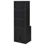 Westpark Bookcase with USB Charging & Locking Drawer - Black Oak, Single or 3-Piece Wall Unit – view 9