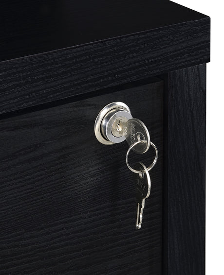 Westpark Bookcase with USB Charging & Locking Drawer - Black Oak, Single or 3-Piece Wall Unit – view 11