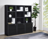 Westpark Bookcase with USB Charging & Locking Drawer - Black Oak, Single or 3-Piece Wall Unit – view 15