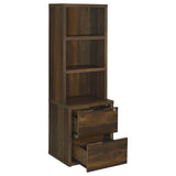 Westpark Bookcase with USB Charging & Locking Drawer - Single or 3-Piece Wall Unit in Dark Pine – view 18