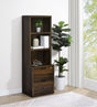 Westpark Bookcase with USB Charging & Locking Drawer - Single or 3-Piece Wall Unit in Dark Pine – view 1