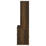 Westpark Bookcase with USB Charging & Locking Drawer - Single or 3-Piece Wall Unit in Dark Pine – view 7