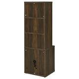 Westpark Bookcase with USB Charging & Locking Drawer - Single or 3-Piece Wall Unit in Dark Pine – view 9
