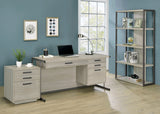 Loomis Home Office - 60" 4-Drawer Computer Desk, File Cabinet & 72" Bookshelf in Whitewashed Grey – view 15