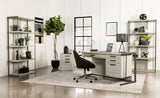 Loomis Home Office - 60" 4-Drawer Computer Desk, File Cabinet & 72" Bookshelf in Whitewashed Grey – view 17