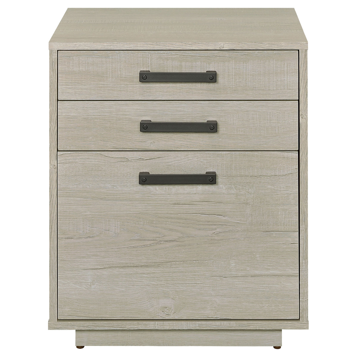 Loomis Home Office - 60" 4-Drawer Computer Desk, File Cabinet & 72" Bookshelf in Whitewashed Grey – view 19