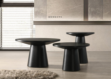 Terra 29" Round Pedestal Coffee Table - angle view
