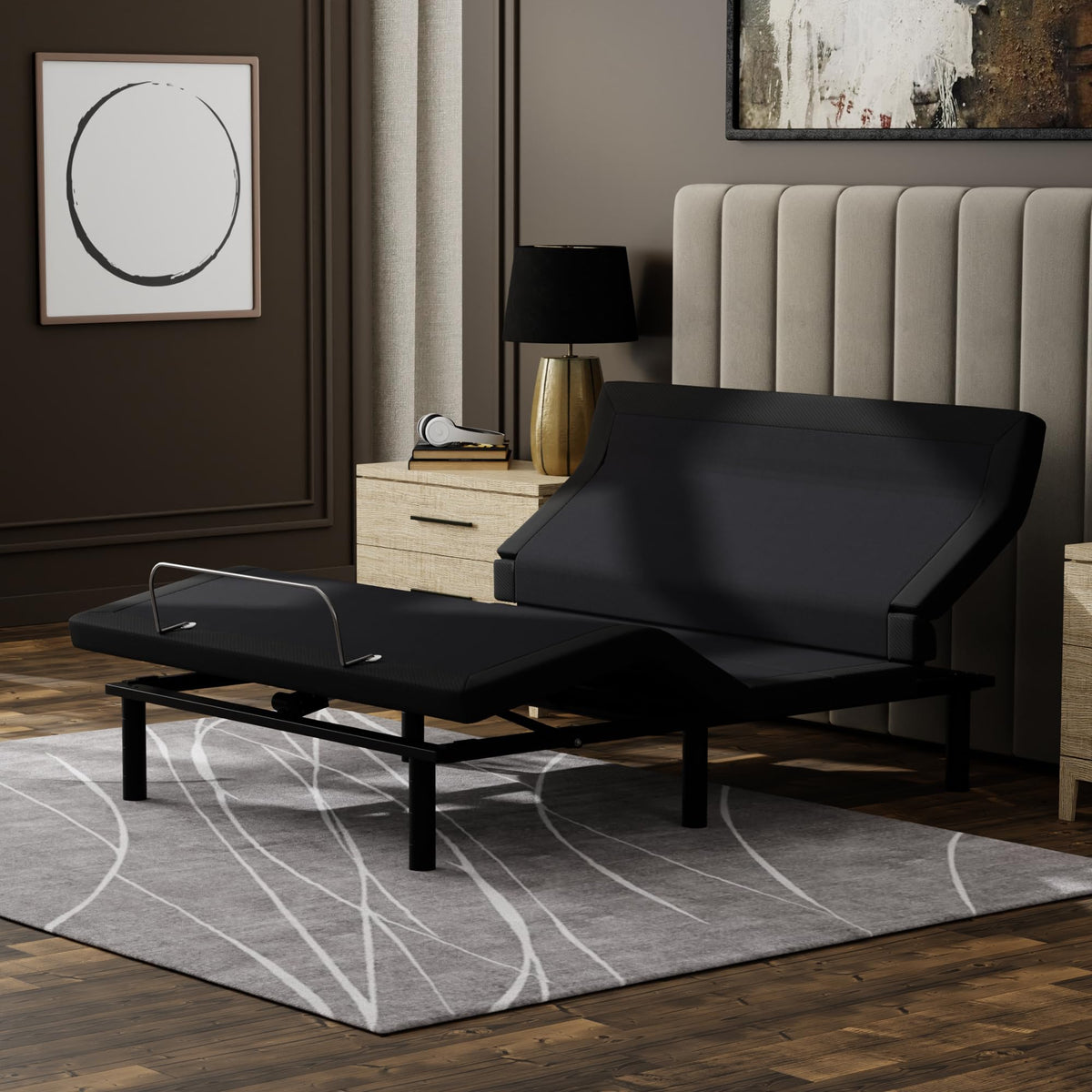 Lumbar Support Adjustable Bed Base with Pillow Tilt & Dual Massage – image 1