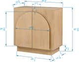 Questa 2-Door Cabinet in Light Oak