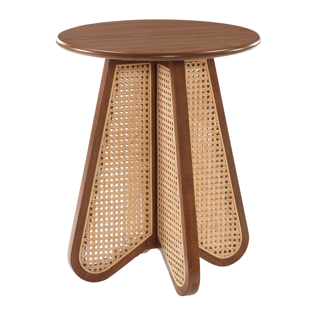 Linh Rattan End Table in Walnut