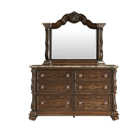 Belvedere 5-Piece Traditional Classical Bedroom Furniture Set, California King, 86" Platform Bed… - close-up