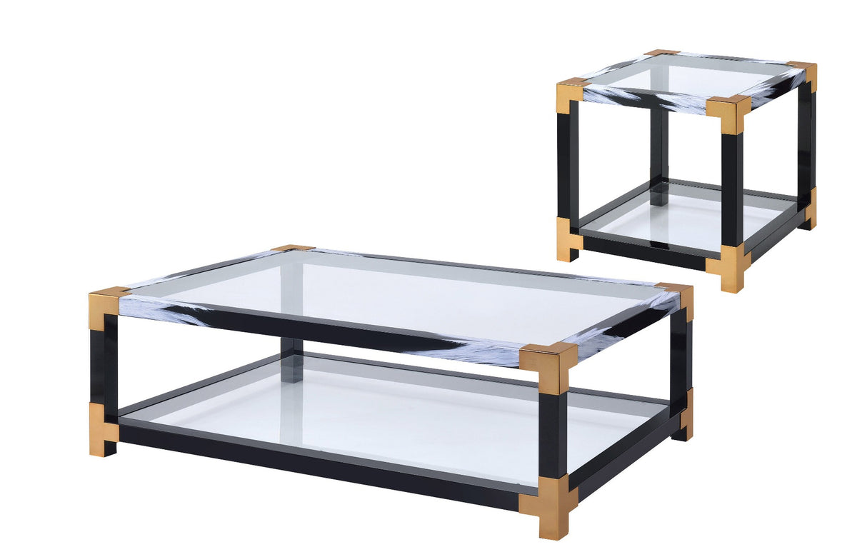 Lafty Glass Coffee Table & End Table