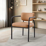 Recency Mid-Century Modern Dining Chairs - front view - Cognac