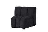 Sullessa Modern Modular Armless Living Room Chair in Black