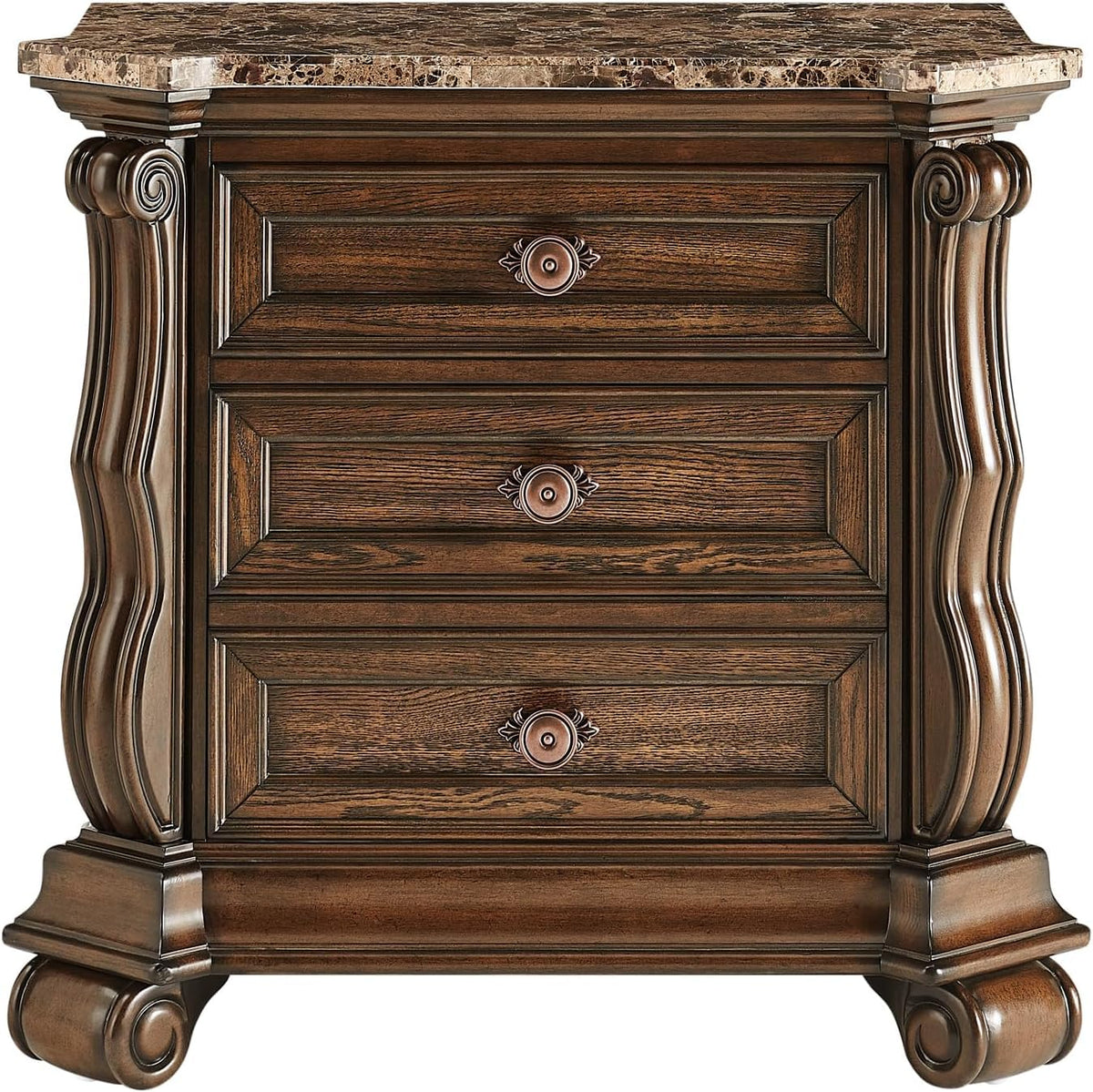 Belvedere 5-Piece Bedroom Set in Dark Cherry