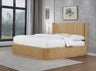 Quintet 89" Long Modern Fluted Platform Queen Bed Frame - front view - Light Oak