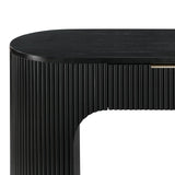 Quintet 60" Wide Mid-Century Modern Fluted 2-Drawer Computer Desk - room setting