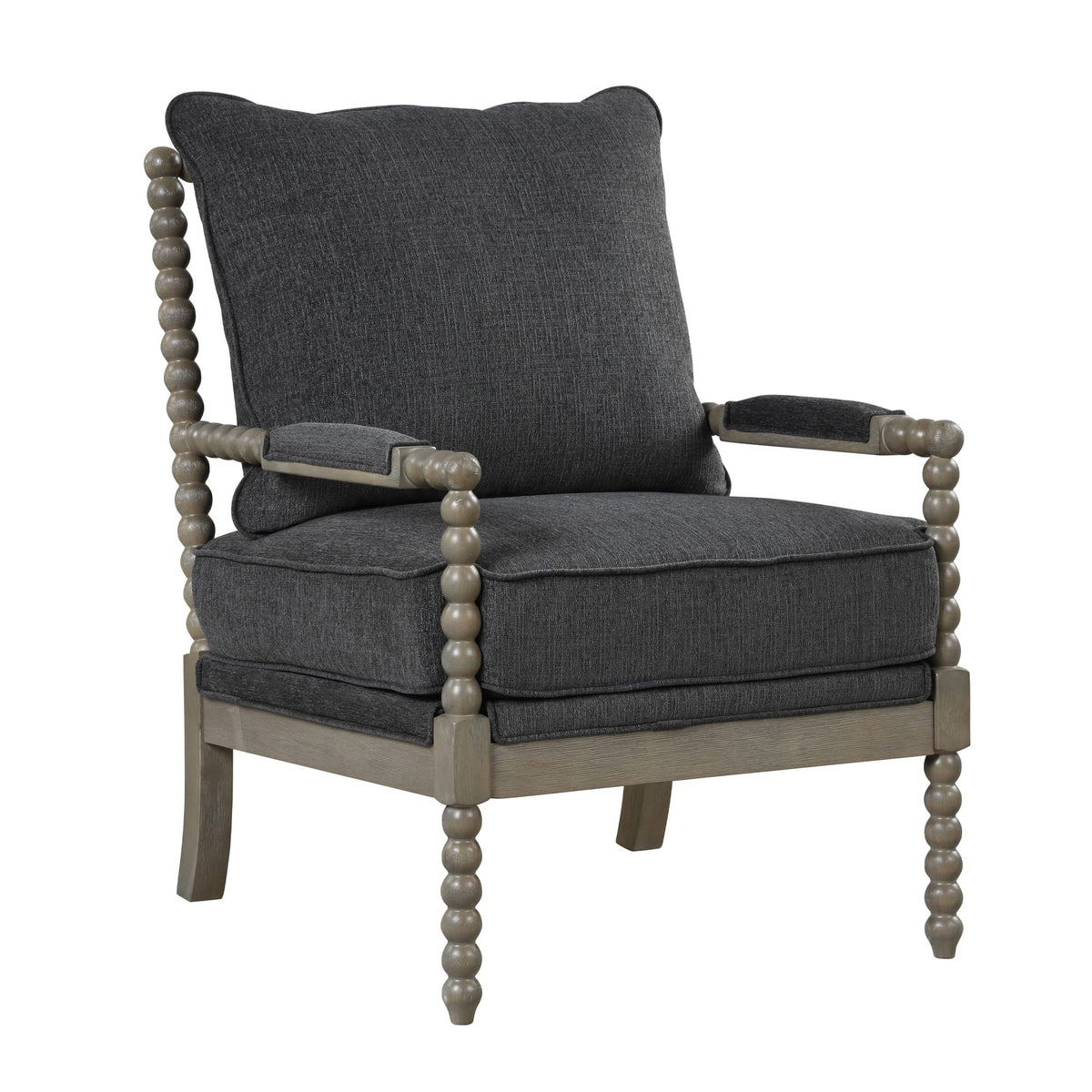 Hanako Accent Chair in Charcoal And Antique Grey