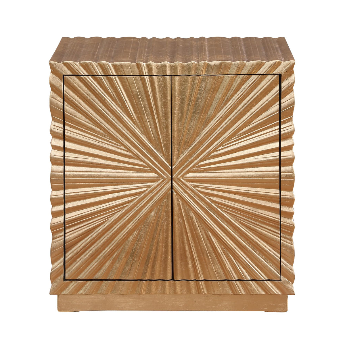 Tiffany End Table in Gold - detail view