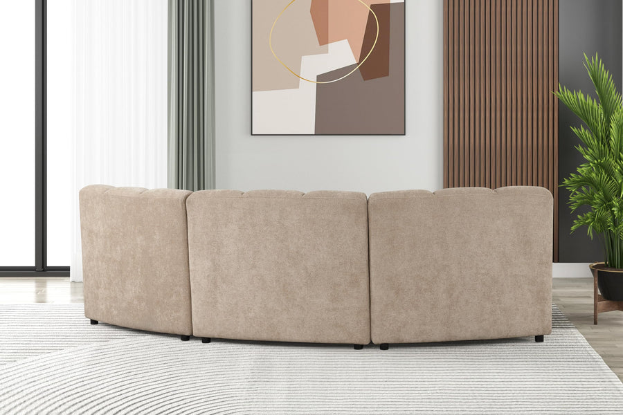 Sullessa Modern Modular Armless Living Room Chair in Camel