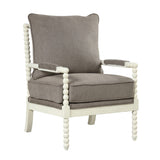 Hanako Accent Chair in Taupe And Off White