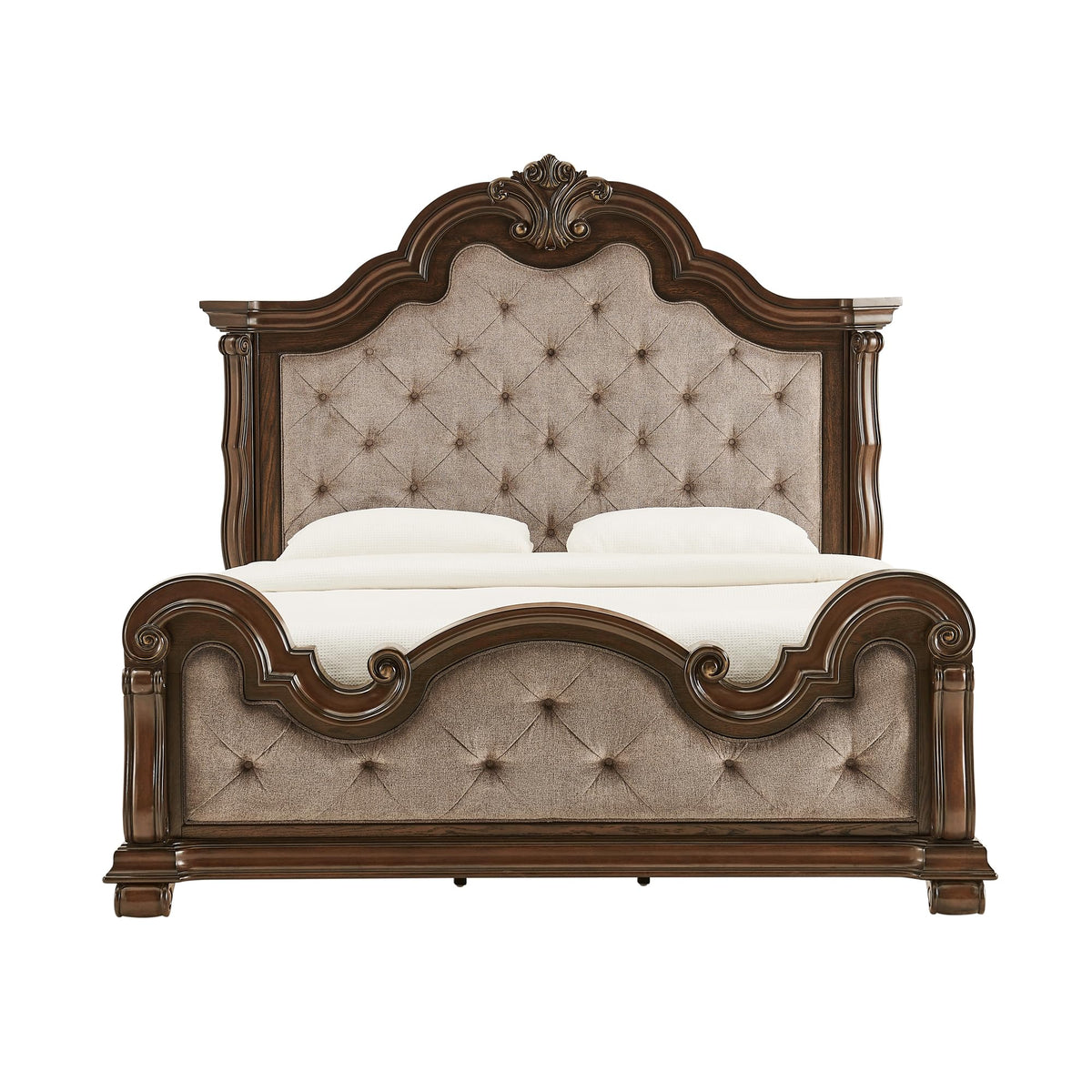 Belvedere 5-Piece Traditional Classical Bedroom Furniture Set, California King, 86" Platform Bed… - angle view