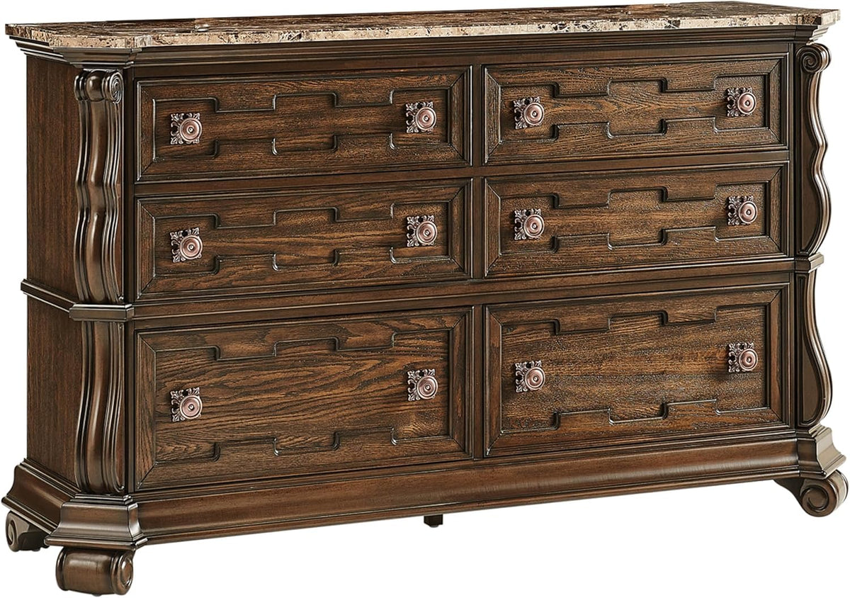 Belvedere 5-Piece Bedroom Set in Dark Cherry