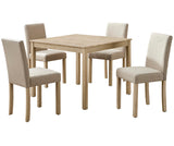 Corondo Square Mid-Century Modern 5-Piece Dining Set