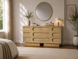 Capri carved inlay accent cabinet