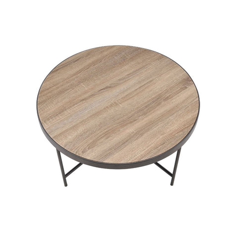 Bage Industrial Round Coffee & End Table