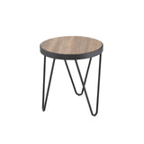 Bage Industrial Round Coffee & End Table
