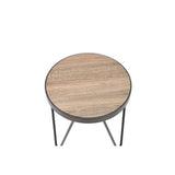 Bage Industrial Round Coffee & End Table