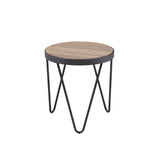 Bage Industrial Round Coffee & End Table