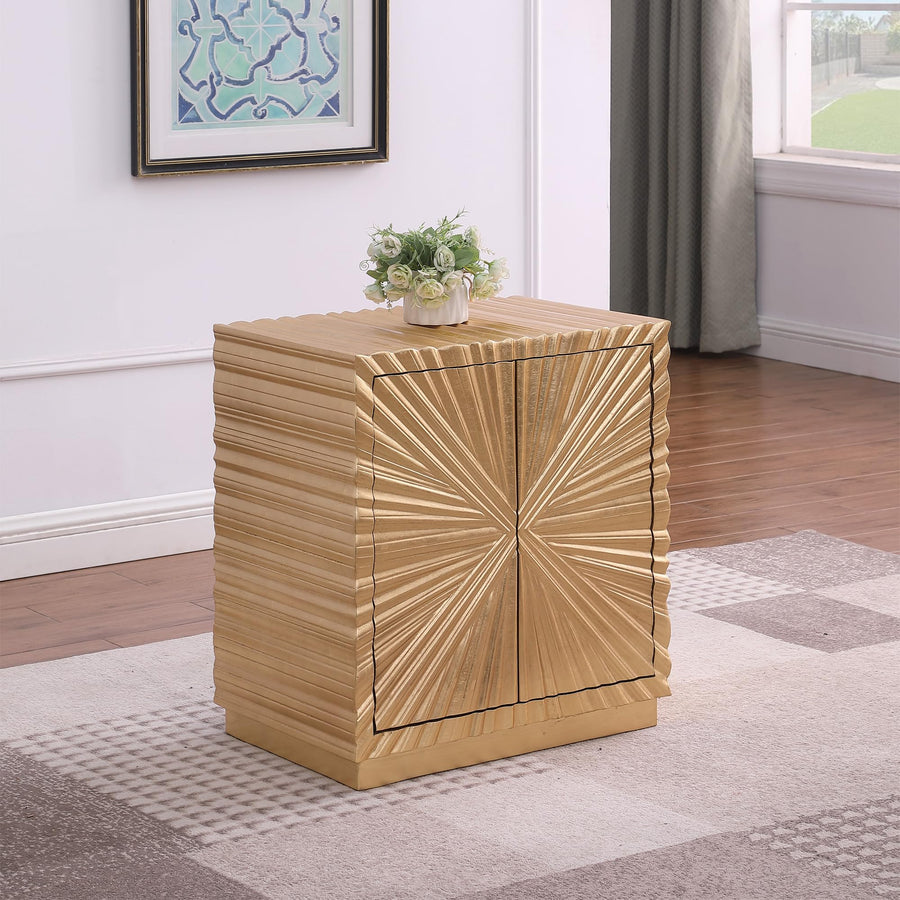 Tiffany End Table in Gold