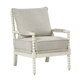 Hanako Accent Chair in Beige And Off White