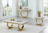 Lexington Square Faux Marble End Table - front view